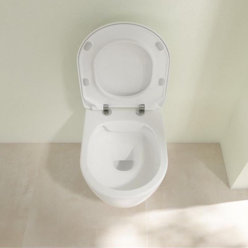 Set vas WC suspendat Villeroy & Boch Avento DirectFlush CeramicPlus cu capac închidere lentă, alb Alpin [6]