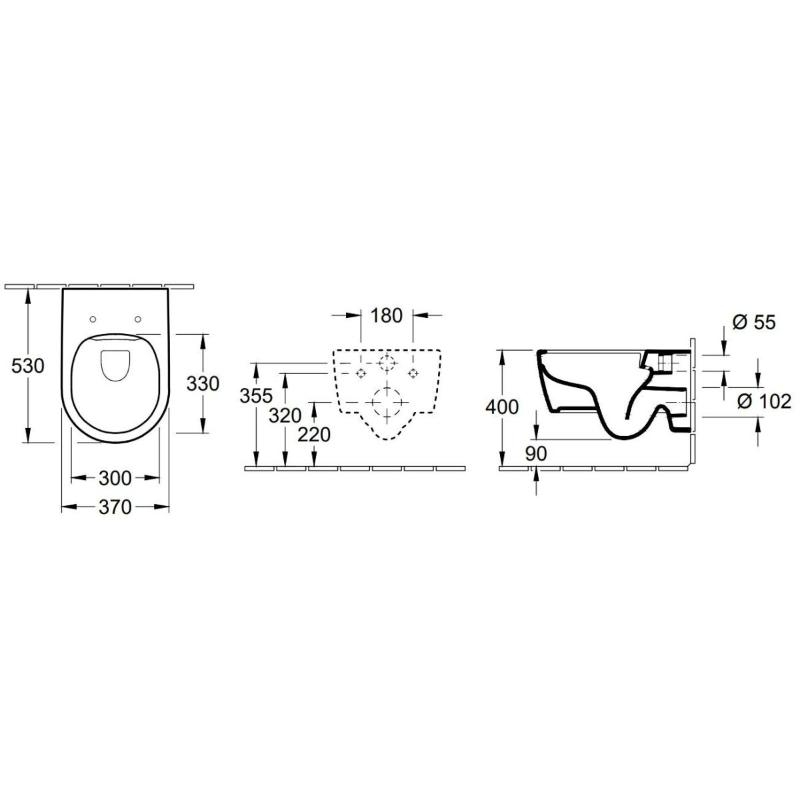Set vas WC suspendat Villeroy & Boch Avento DirectFlush CeramicPlus cu capac închidere lentă, alb Alpin [10]