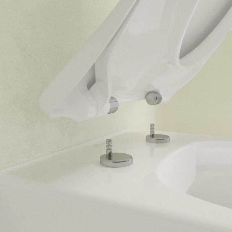 Set vas WC suspendat Villeroy & Boch Avento DirectFlush CeramicPlus cu capac închidere lentă, alb Alpin [8]