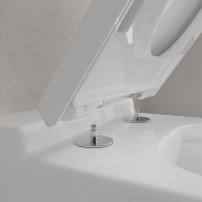 Set vas wc suspendat, Villeroy & Boch, Finion, DirectFlush, cu capac soft close si quick release, alb alpin [3]