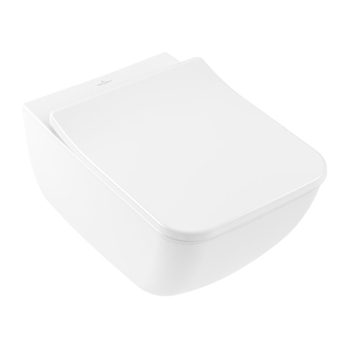 Set vas WC suspendat, Villeroy & Boch, Venticello, cu capac SoftClose si QuickRelease, CeramicPlus, alb alpin [1]