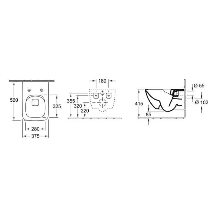 Set vas WC suspendat, Villeroy & Boch, Venticello, cu capac SoftClose si QuickRelease, CeramicPlus, alb alpin [2]