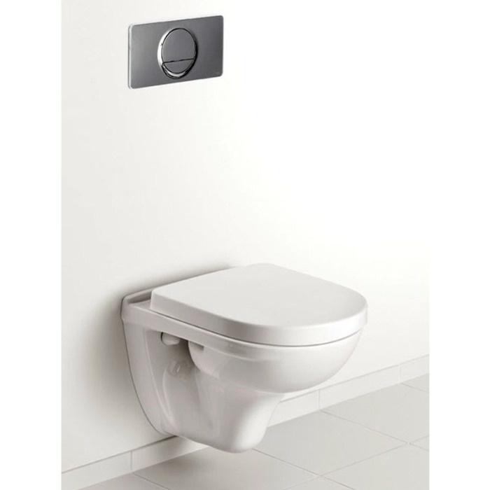Set vas WC Villeroy & Boch, O.Novo, suspendat COMPACT, cu capac soft close, alb [3]