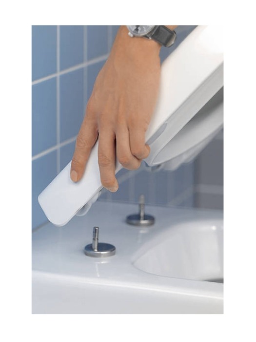 Set vas WC Villeroy & Boch, O.Novo, suspendat, cu capac soft close si quick release, alb [3]