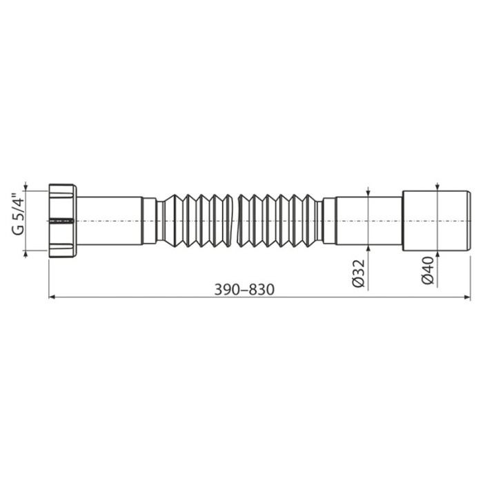 Set ventil si sifon flexibil pentru lavoar, Alcadrain [5]