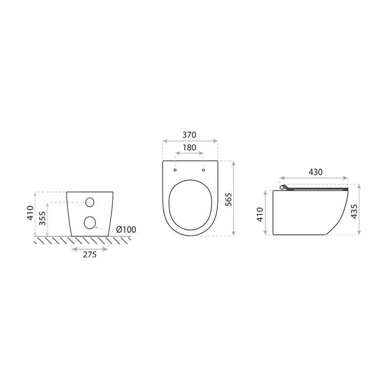Set WC stativ, Spectrum, Trendi, Rimless Protect, cu capac soft close, alb [5]