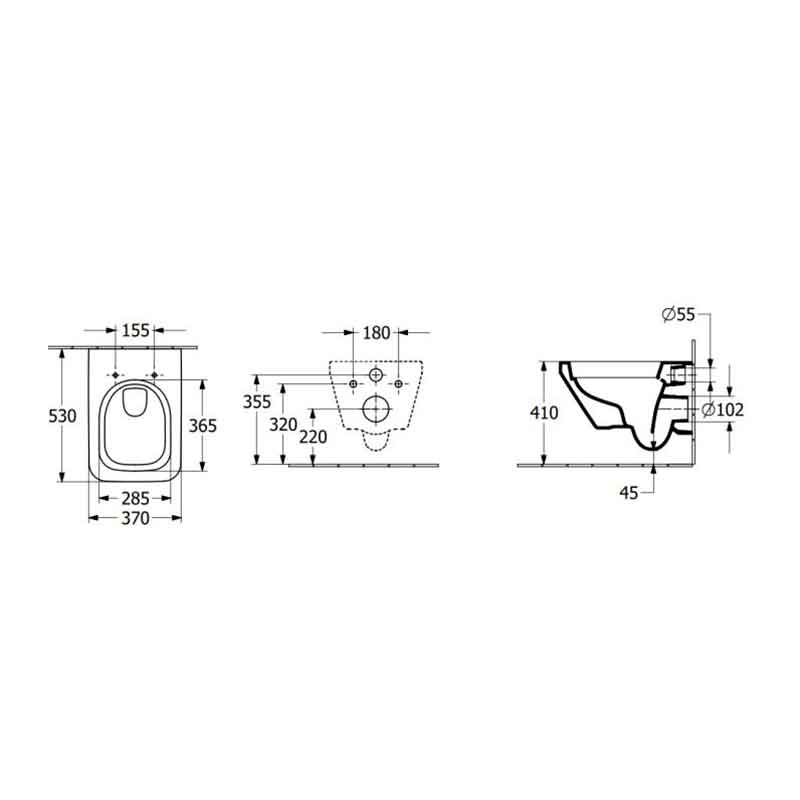 Set WC suspendat Villeroy&Boch, Architectura, TwistFlush, cu capac soft close, quick release, alb [10]