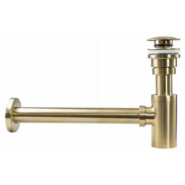 Sifon auriu mat/periat lavoar cu ventil Click-Clack universal Rea Bez [2]