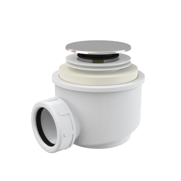 Sifon cadita dus Alcaplast, cu inaltime mare, click-clack, 72 mm, crom [1]
