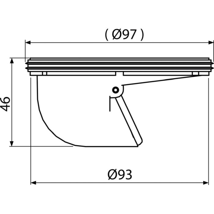 Sifon cu sistem de reţinere a mirosurilor, Alcadrain, pentru APV26, APV26C [2]