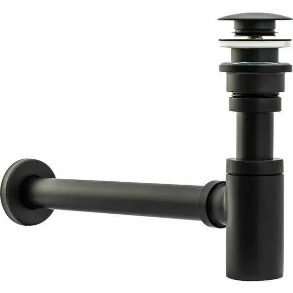 Sifon cu ventil Click-Clack universal Rea Old negru mat periat [2]