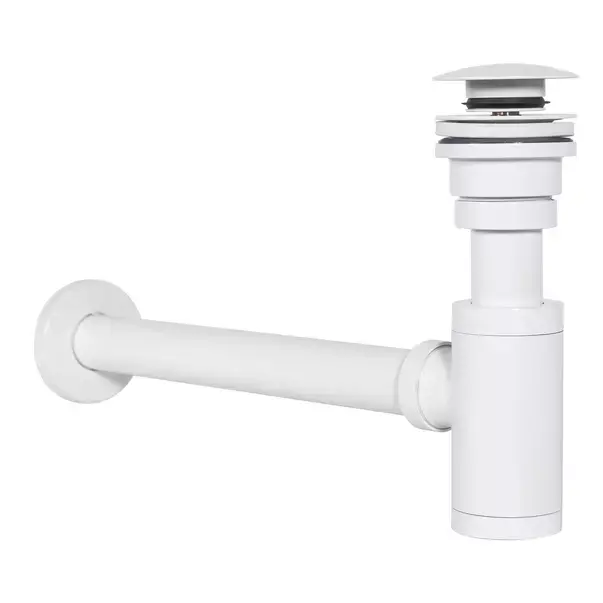 Sifon estetic pentru lavoar cu ventil Click-Clack universal Rea alb mat [2]