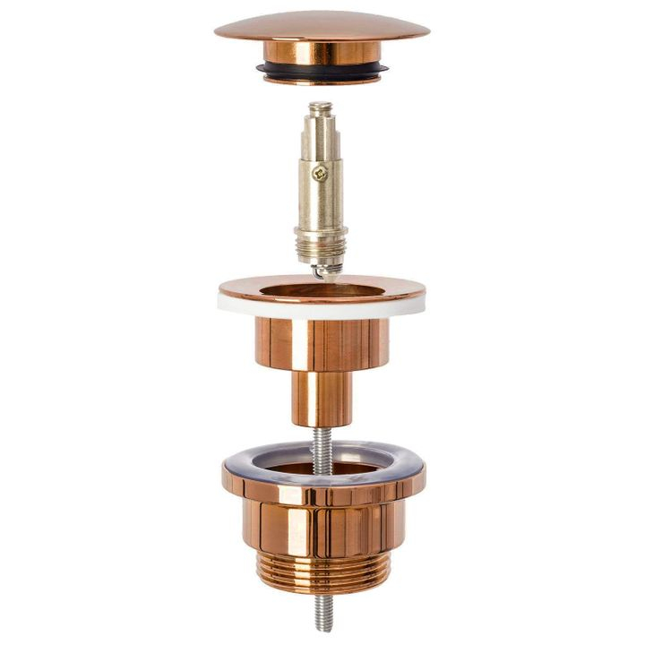 Sifon lavoar universal cupru + dop tip Click-Clack cupru [3]