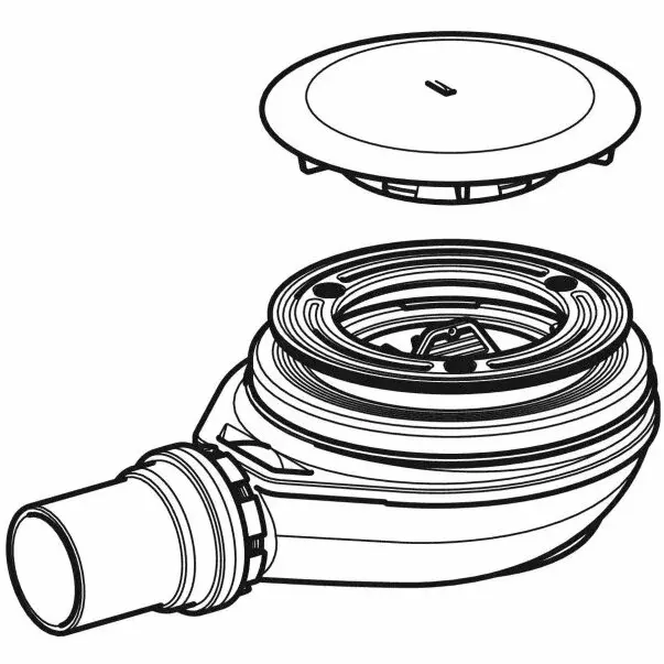 Sifon pentru cada de dus Geberit cu capac pentru ventilul de scurgere [2]