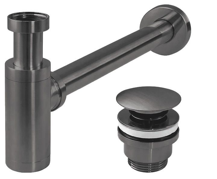 Sifon pentru lavoar Rea cu Dop klik-klak titan [1]