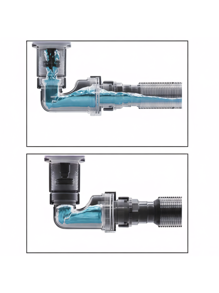 Sifon pentru lavoar REA Flow auriu periat  [7]
