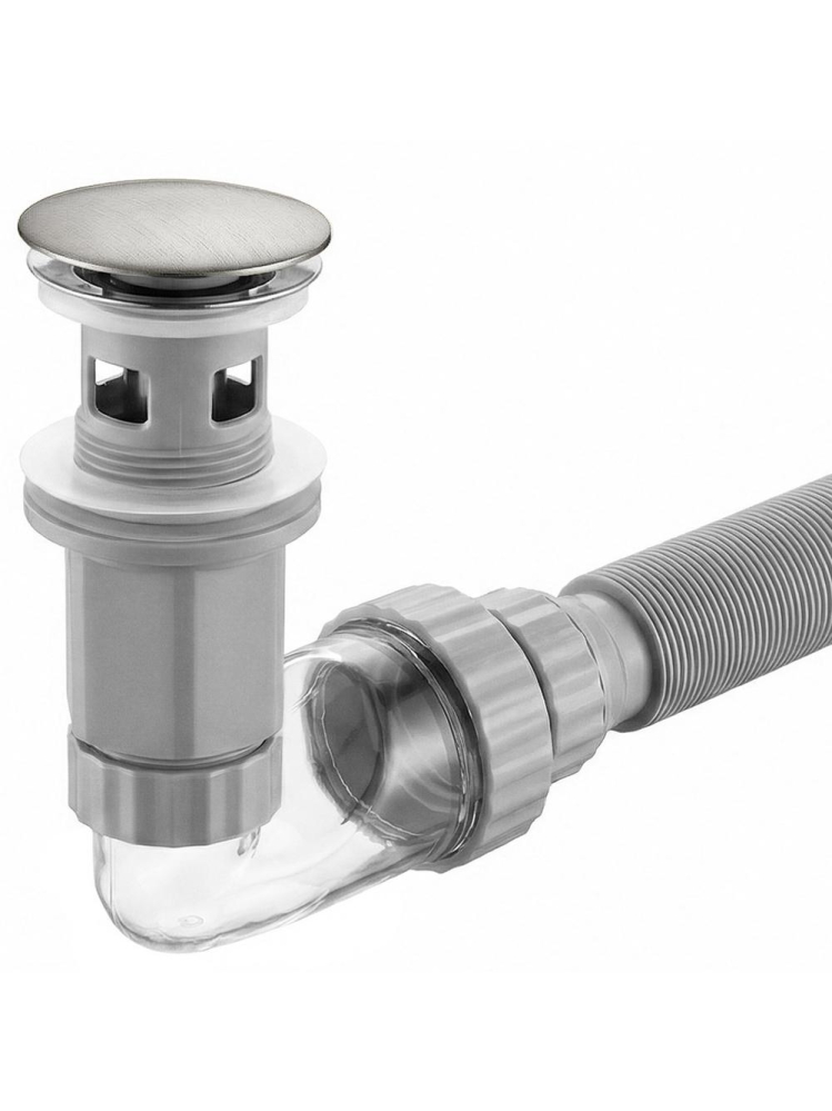 Sifon pentru lavoar REA Flow crom periat [10]