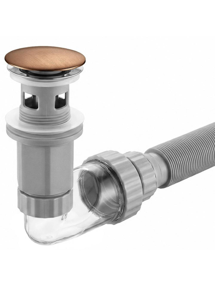 Sifon pentru lavoar REA Flow cupru periat [10]