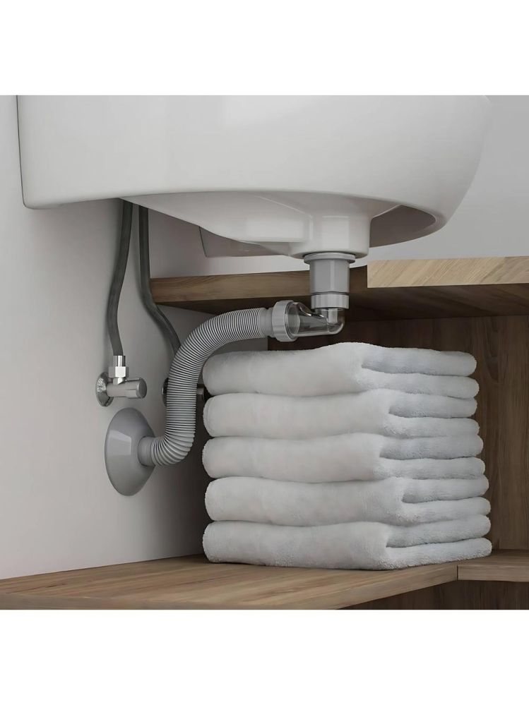 Sifon pentru lavoar REA Flow cupru periat [3]