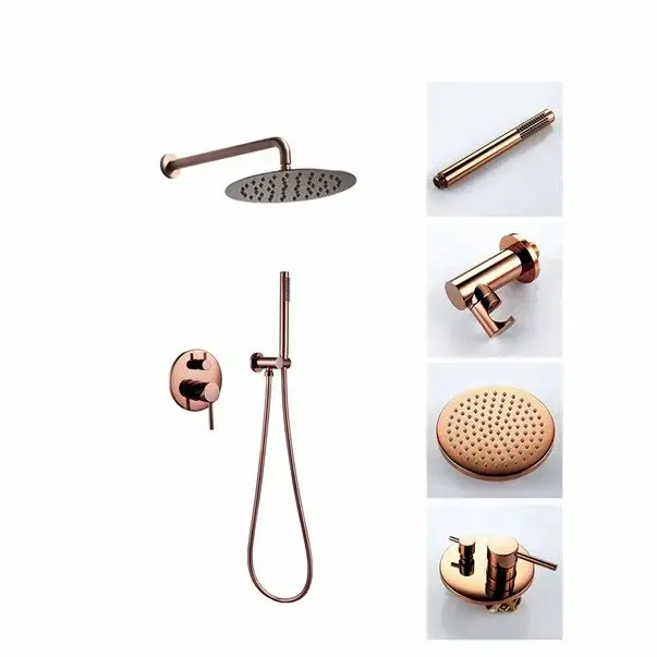 Sistem de dus cu baterie monocomanda Rea Lungo rose gold [3]