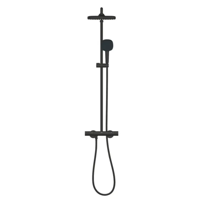 Sistem de dus Grohe 266892431 Tempeste Cube 250, aparent, termostat, 250 mm, 1 functie, negru mat [5]