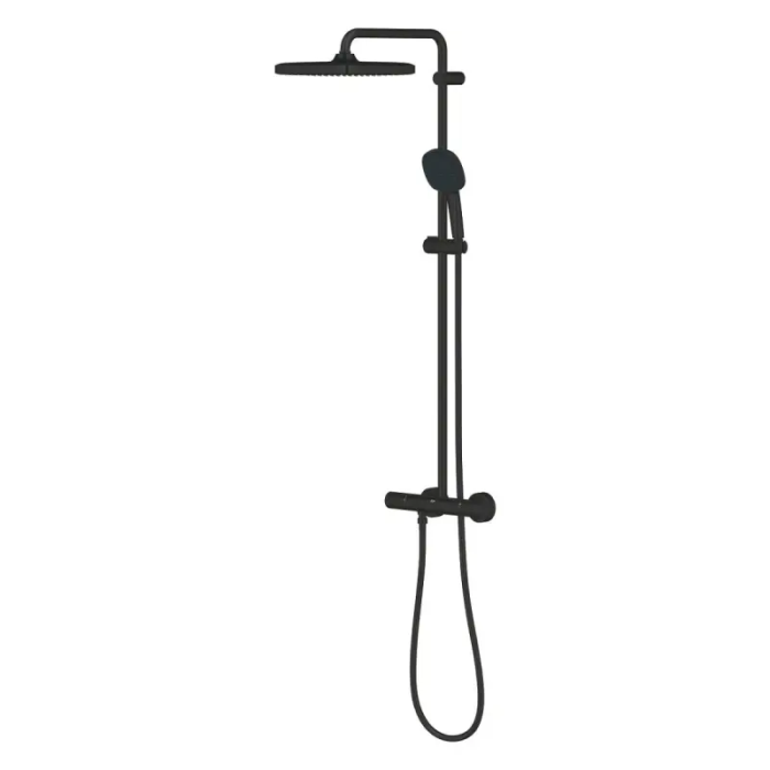 Sistem de dus Grohe 266892431 Tempeste Cube 250, aparent, termostat, 250 mm, 1 functie, negru mat [4]