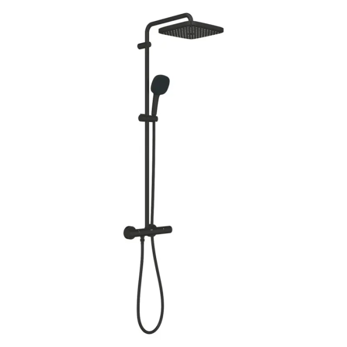 Sistem de dus Grohe 266892431 Tempeste Cube 250, aparent, termostat, 250 mm, 1 functie, negru mat [1]