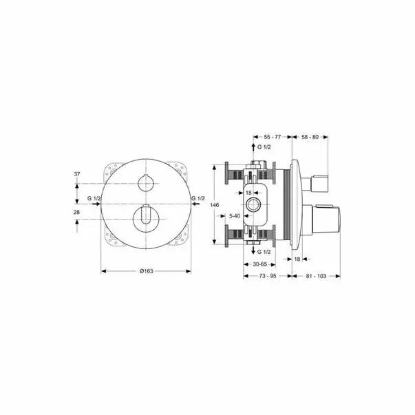 Sistem de dus Ideal Standard Ceratherm 100 termostatic [2]