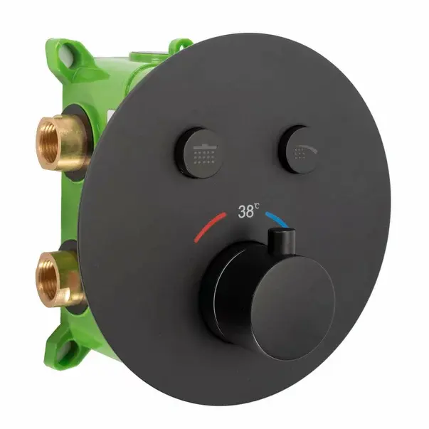 Sistem de dus incastrat cu termostat Rea Miler negru mat [4]