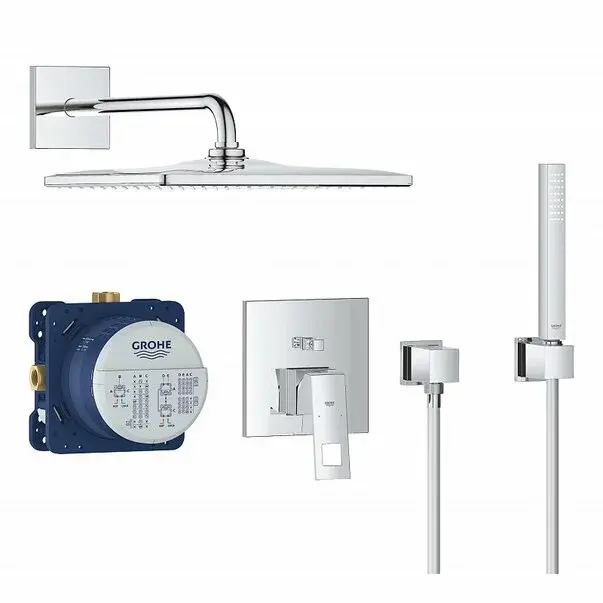 Sistem de dus incastrat Grohe Eurocube Perfect Rainshower Mono 310 Cube crom [1]