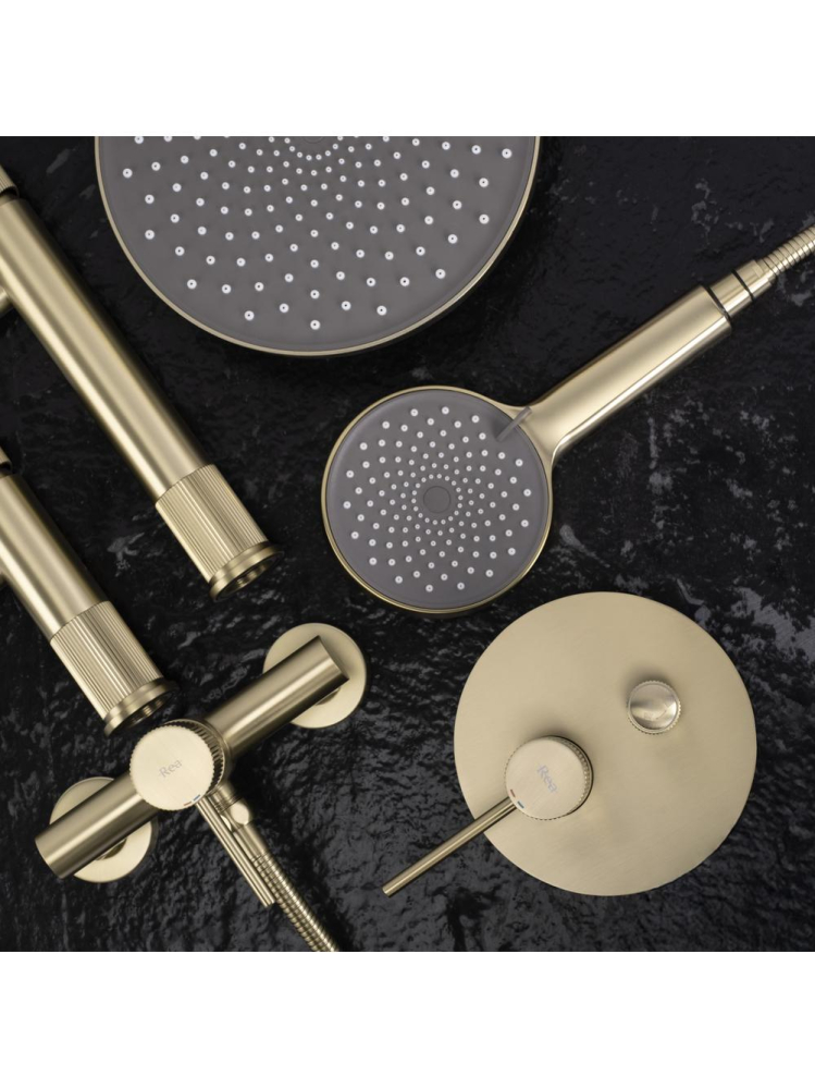 Sistem de dus incastrat Rea Lungo Stripe auriu periat  [6]