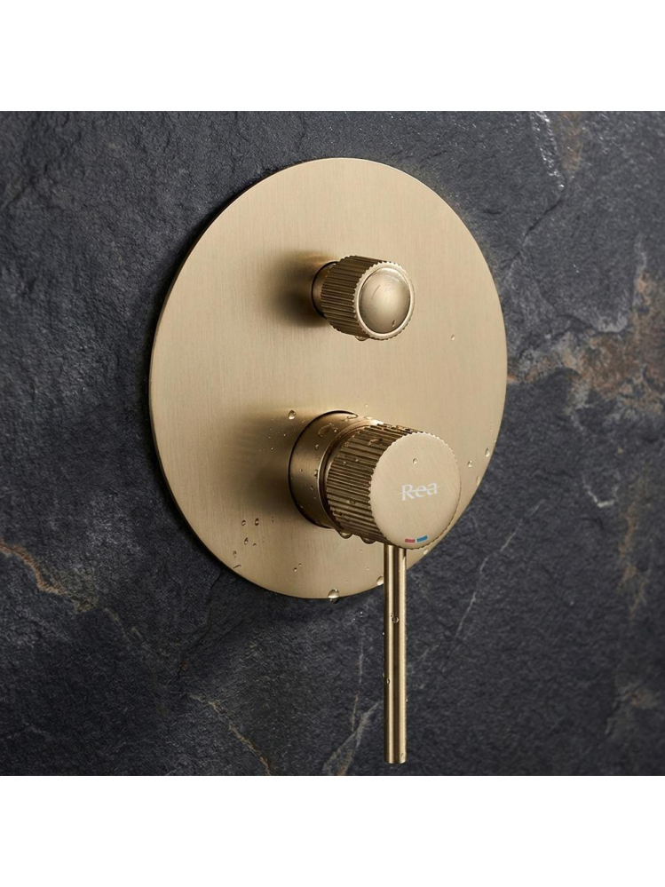 Sistem de dus incastrat Rea Lungo Stripe auriu periat  [4]