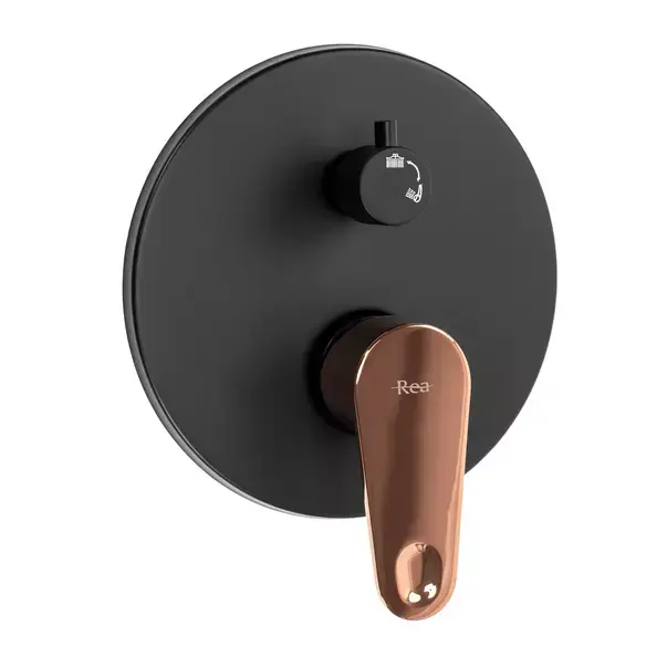 Sistem de dus incastrat Rea Mild finisaj negru - Rose Gold [3]