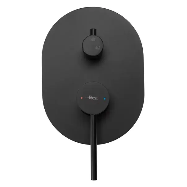 Sistem de dus incastrat Rea Oval negru mat [4]