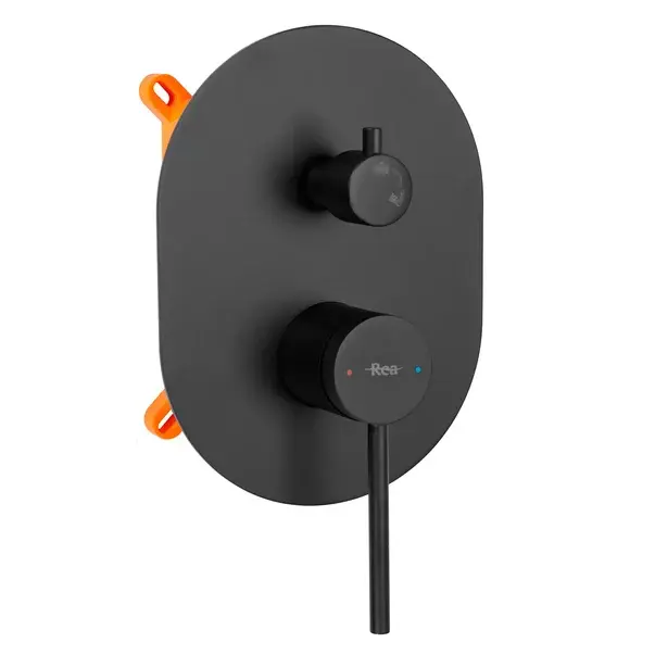 Sistem de dus incastrat Rea Oval negru mat [7]