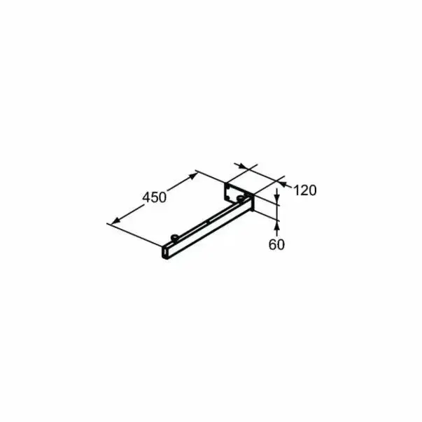 Sistem de prindere metalic pentru blat Ideal Standard Adapto 45 cm [2]