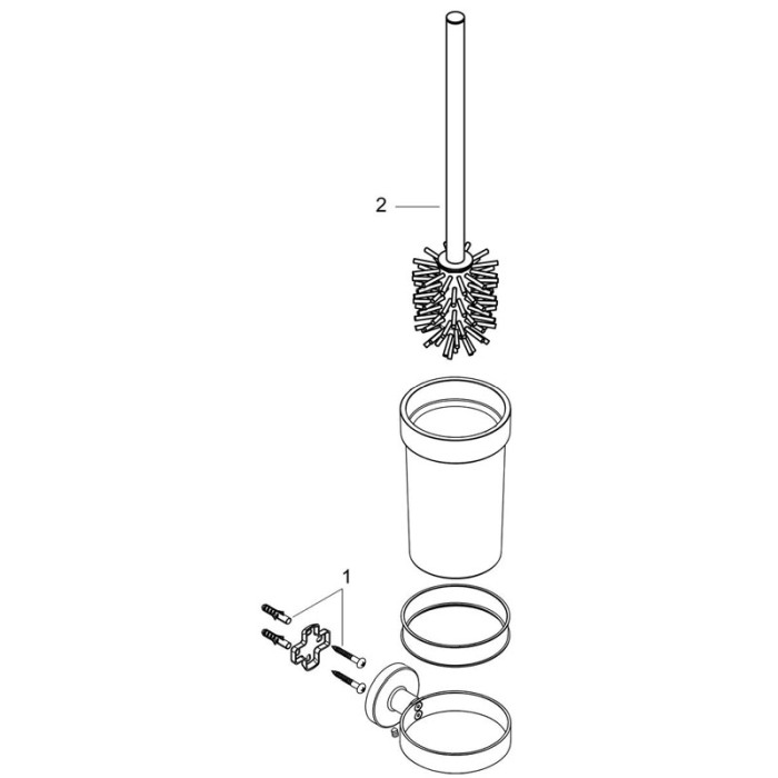Suport cu perie WC, Hansgrohe, Logis Universal [3]
