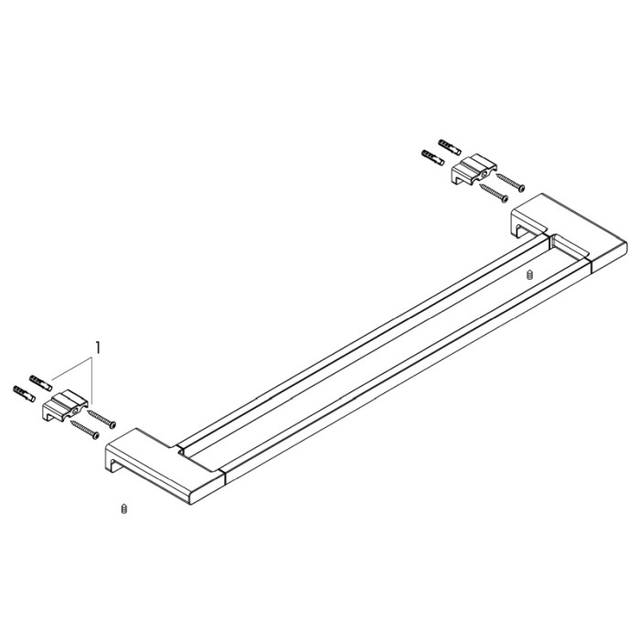 Suport de prosop dublu, Hansgrohe, AddStoris, auriu [3]