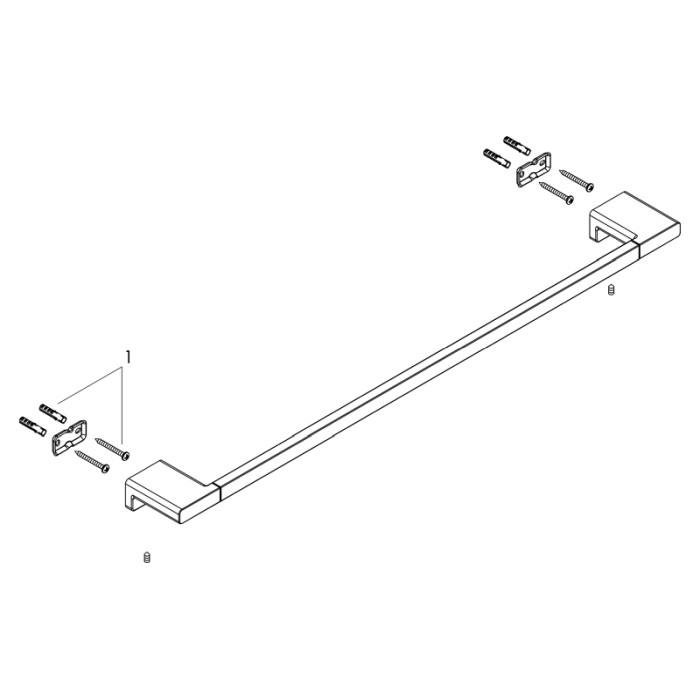 Suport de prosop, Hansgrohe, AddStoris, crom [3]