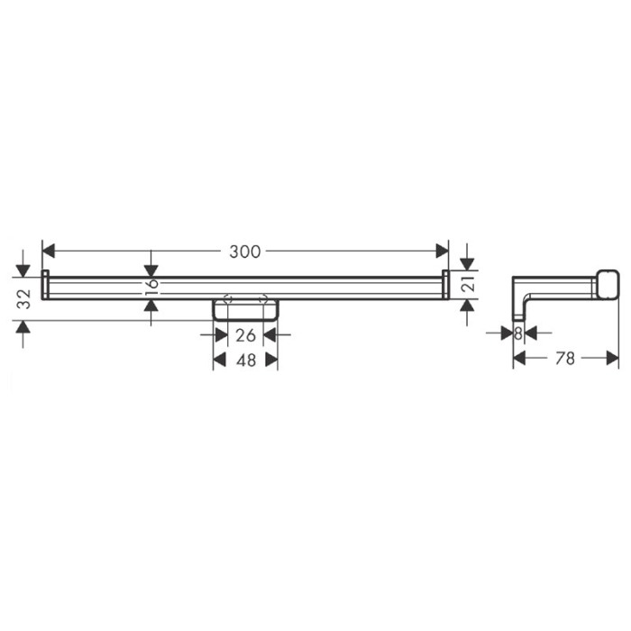 Suport dublu pentru hartie igienica, Hansgrohe, AddStoris, crom [2]