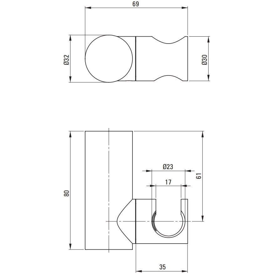 Suport dus manual Deante Round auriu [2]