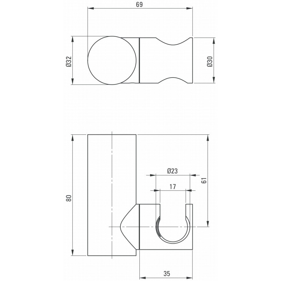 Suport dus manual Deante Round negru [2]