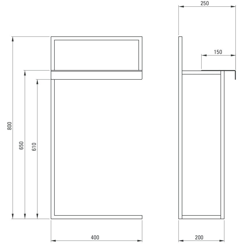 Suport freestanding Deante Mokko cu raft negru/mat [5]