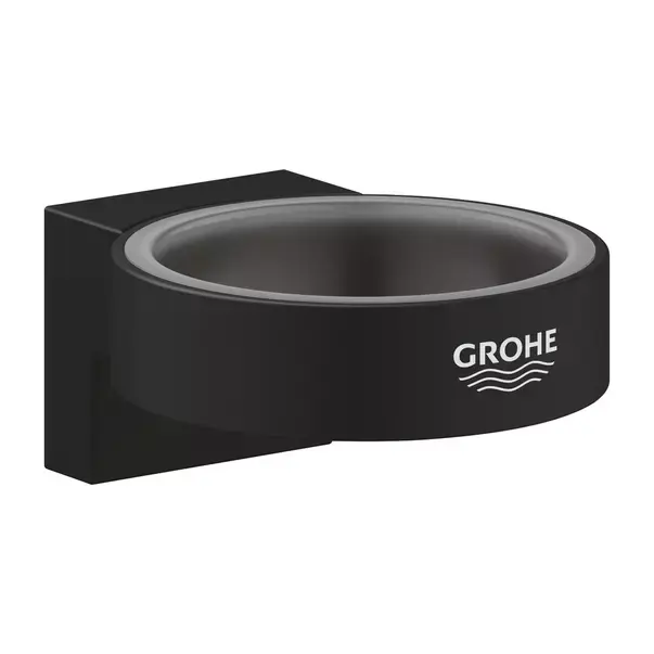 Suport Grohe Selection pentru pahar sau dozator sapun negru mat Phantom Black [1]