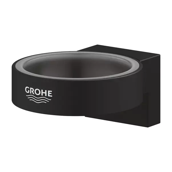 Suport Grohe Selection pentru pahar sau dozator sapun negru mat Phantom Black [2]