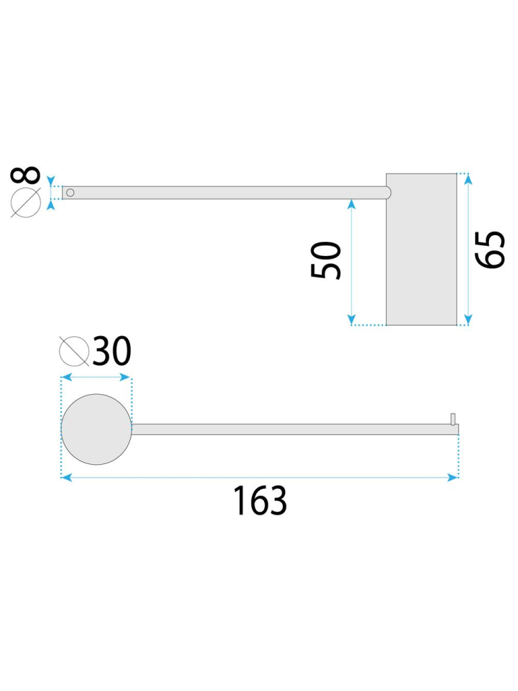 Suport hartie igienica Rea Solo 64105 auriu periat 163x65x30 mm montaj perete [9]