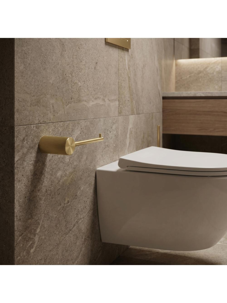 Suport hartie igienica Rea Solo 64105 auriu periat 163x65x30 mm montaj perete [2]