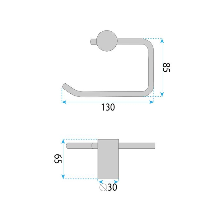 Suport hârtie igienică 9711 Prism auriu periat [10]