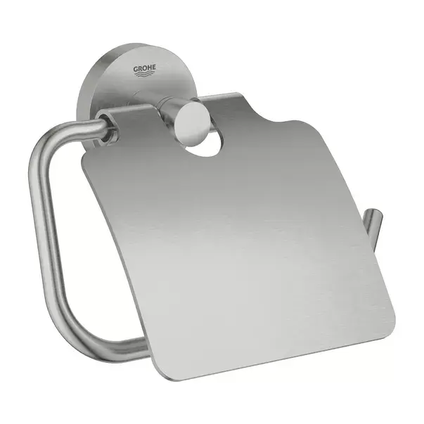 Suport hartie igienica cu aparatoare Grohe Essentials crom periat Supersteel [1]