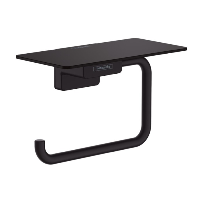 Suport hartie igienica, Hansgrohe, AddStories, cu polita, negru mat [1]